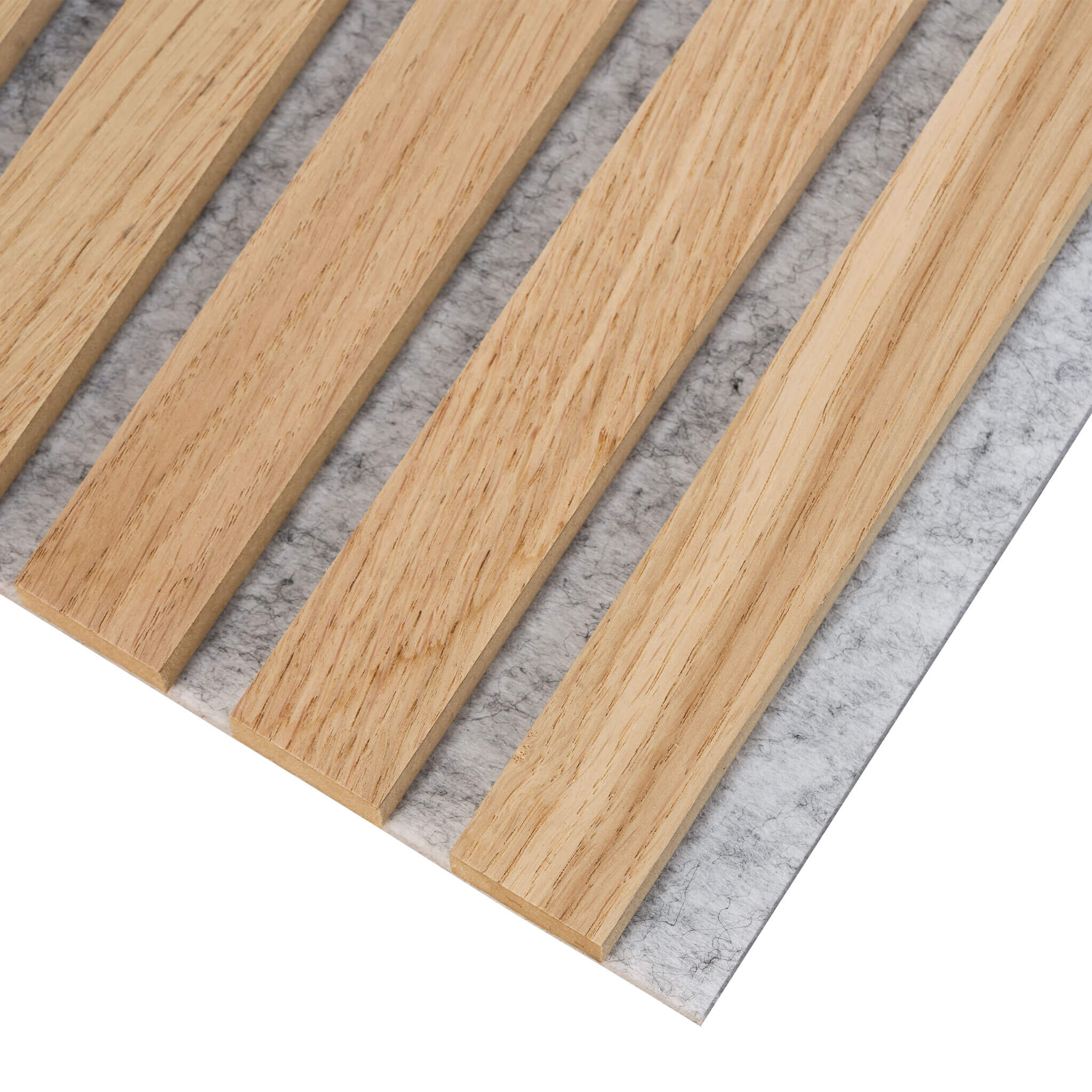 Panel Acústico Walleu 240 x 60cm | Roble Natural Fieltro Gris