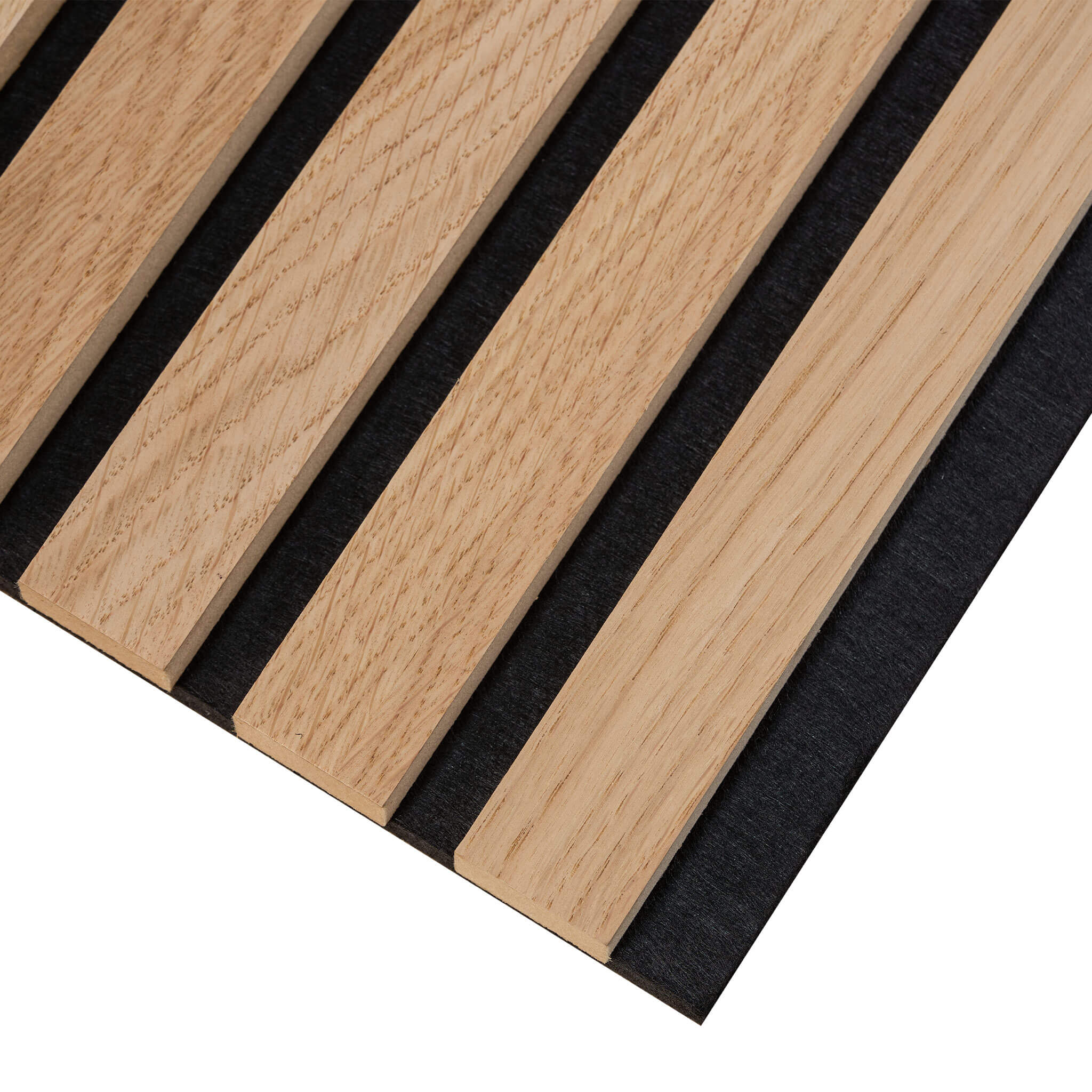 Painel Acústico Walleu 300 x 60cm | Carvalho Natural Feltro Preto