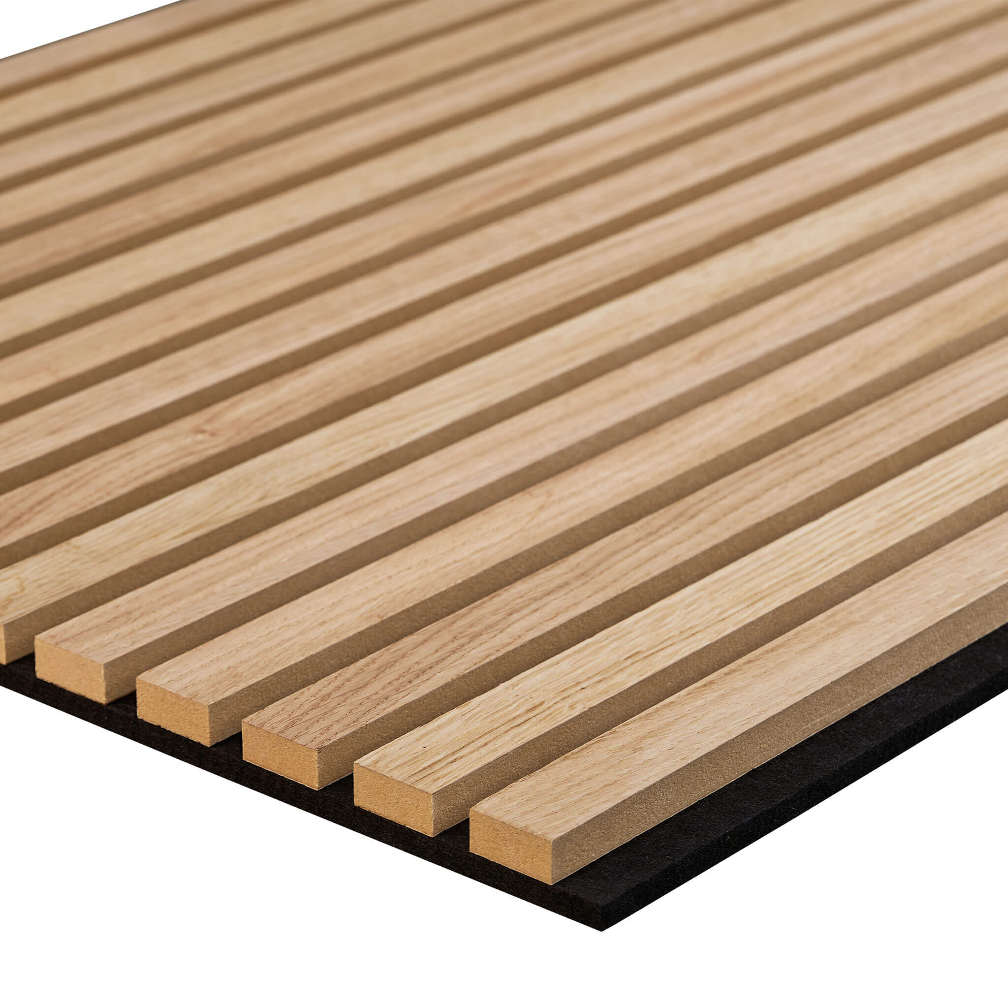 Painel Acústico Walleu 300 x 60cm | Carvalho Natural Feltro Preto