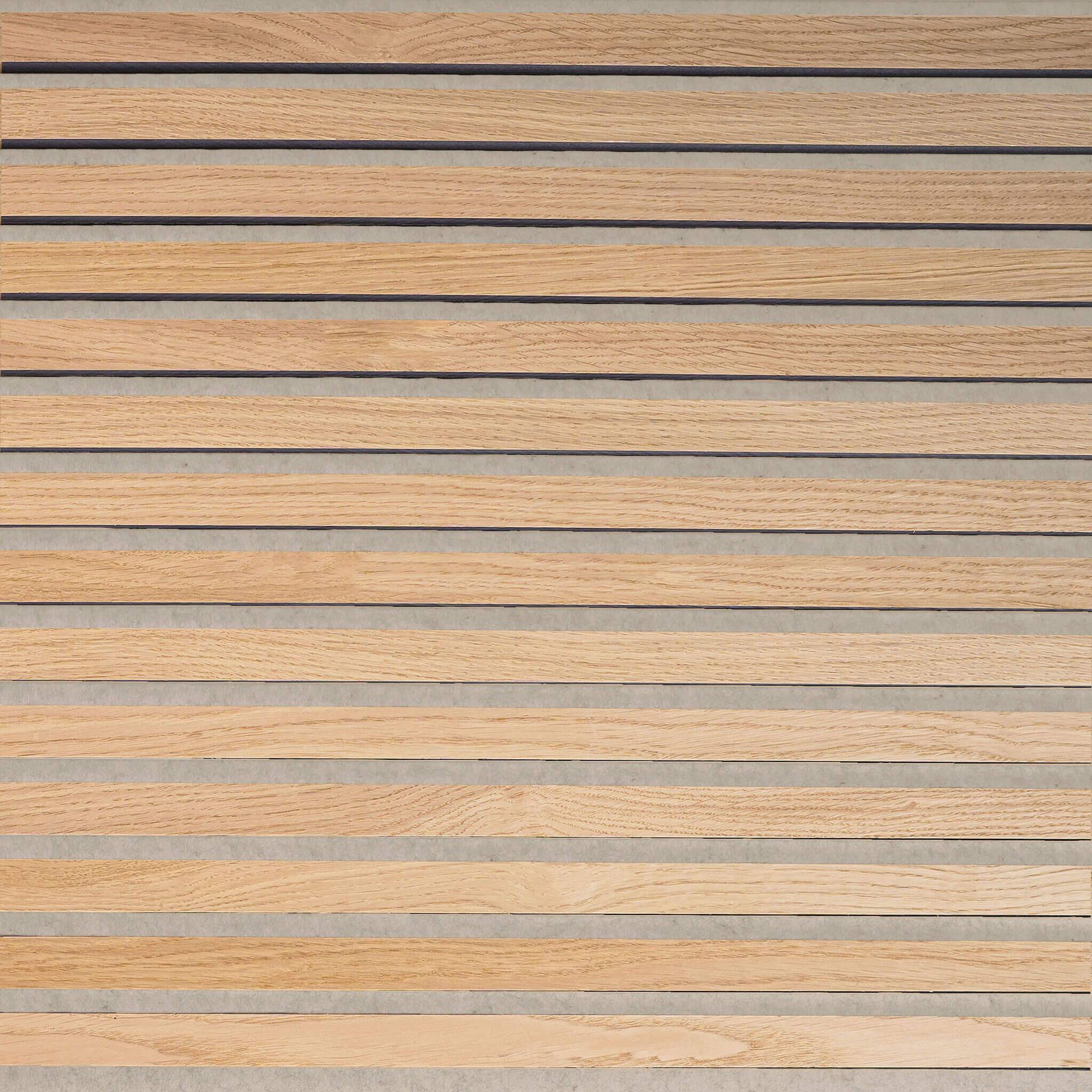 Painel Acústico Walleu 240 x 60cm | Carvalho Natural - Núcleo Preto - Feltro Beige