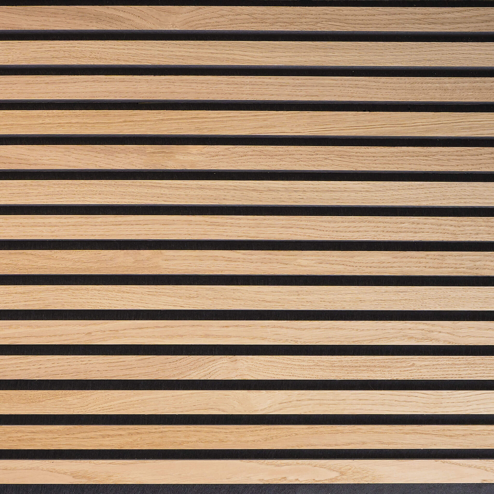 Painel Acústico Walleu 300 x 60cm | Carvalho Natural - Núcleo Preto - Feltro Preto
