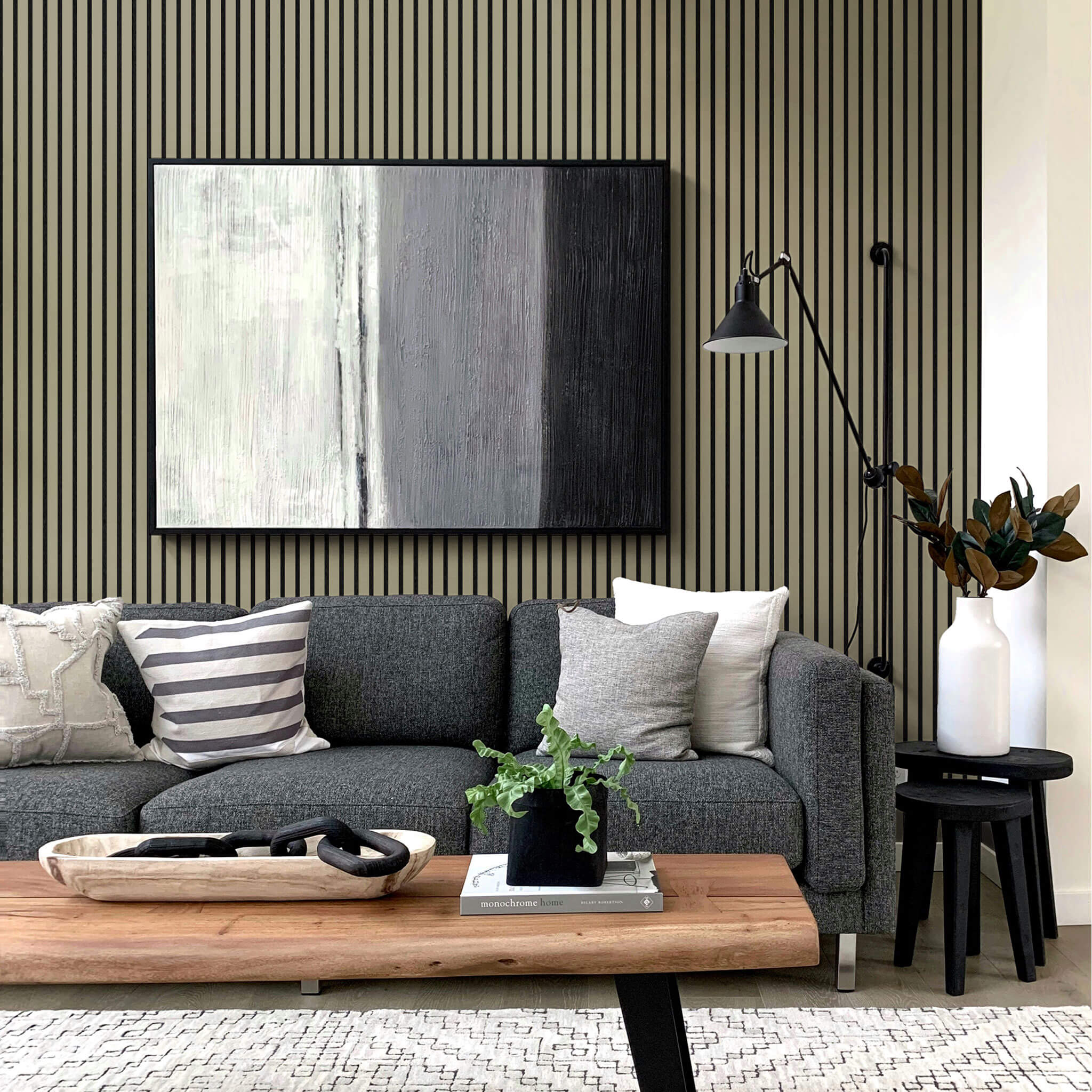 Painel Acústico Walleu 240 x 60cm | Oliva